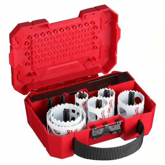 Milwaukee 49-22-4095 Hole Saw Kit 11 Pieces, 7/8 in to 2 1/2 in Saw Size Range, 1 5/8 in Max. Cutting Dp