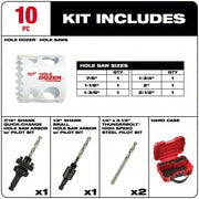 Milwaukee 49-22-4185 Hole Saw Kit 29 Pieces, 3/4 in to 4 3/4 in Saw Size Range, 1 5/8 in Max. Cutting Dp
