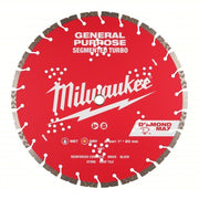 Milwaukee 49-93-9016 Diamond Saw Blade Block/Brick/Concrete/Stone, 16 in Blade Dia., 1 in Arbor Size, Wet/Dry