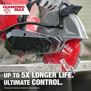 Milwaukee 49-93-9016 Diamond Saw Blade Block/Brick/Concrete/Stone, 16 in Blade Dia., 1 in Arbor Size, Wet/Dry