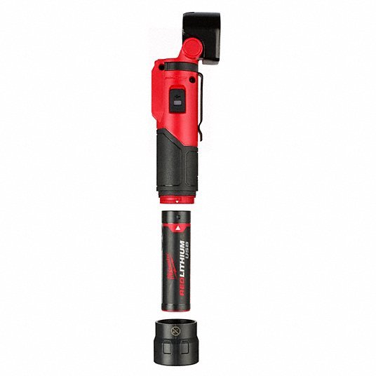 Milwaukee 2113-21 Cordless Job Site Lights: 500 lm Max Brightness, 2.5 hr Run Time at Max Brightness, Red