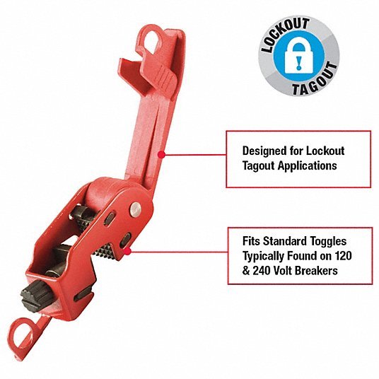 Master Lock 493B Circuit Breaker Lockout Clamp-On, For 120/240V AC Volt