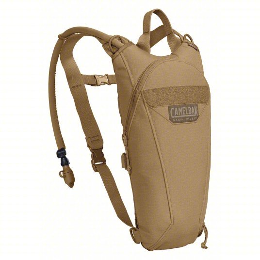 Camelbak 1717201000 Hydration Pack 100 oz/3 L, Tan, 4 21/64 in Dp, 17 21/64 in Lg, 9 7/16 in Wd, 500D Cordura