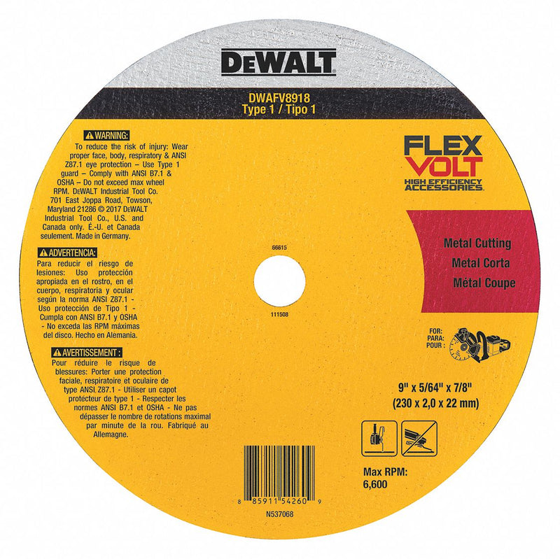 DeWalt DWAFV8918 Abrasive Cut-Off Wheel