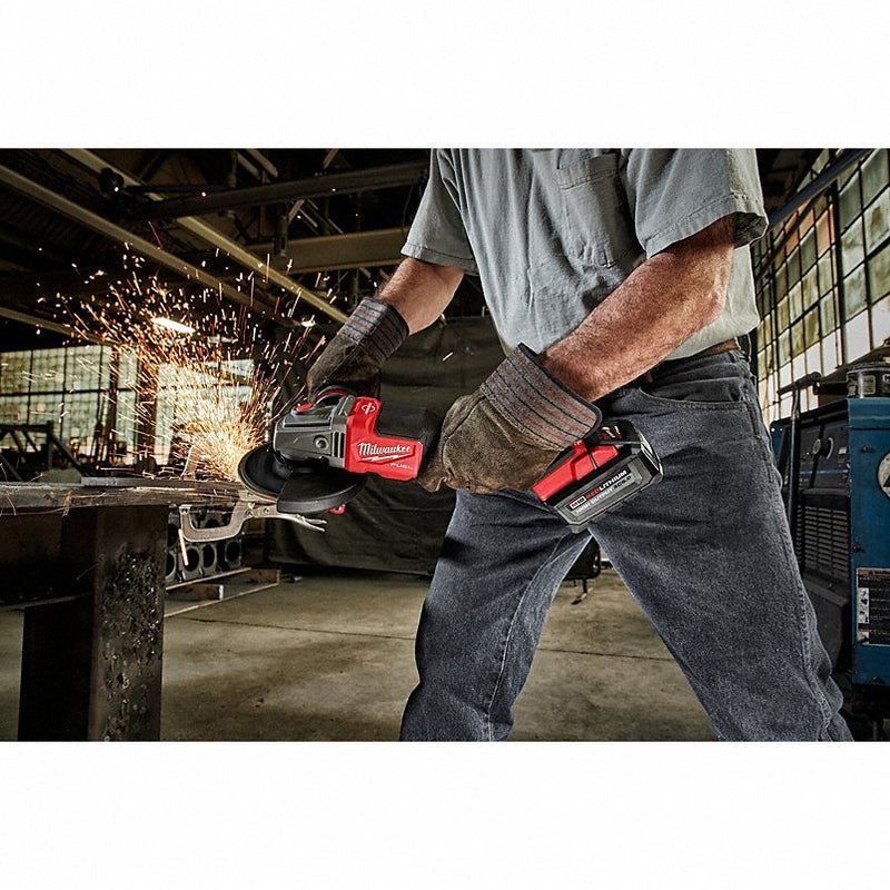 Milwaukee 2980-22 Angle Grinder Kit 6 in Wheel Dia, Paddle, without Lock-On, Brushless Motor, (2) 6.0 Ah, 18V DC