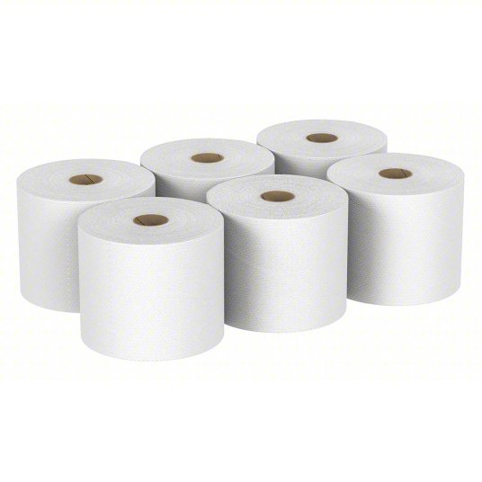 Ability One 8540-01-667-1042 Paper Towel Roll White, 8 in Roll Wd, 1,000 ft Roll Lg, Continuous Sheet Lg, 6 PK