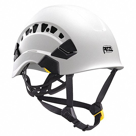 Petzl A010CA00 Hard Hat White, No Graphics, Ratchet (6-Point), Ratchet, ABS, Side-Slots, Basic Colors