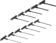 McMaster 4973A61 Black-Oxide Steel T-Handle Hex Key 11-Piece Set, Ultra Grip, Standard Length