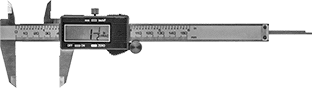 McMaster 4996A33 Digital Caliper with Fractional Display, 0" to 8" Range, 11-1/4" Overall Length