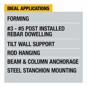 DeWalt DCH263R2 Cordless Rotary Hammer D-Handle, 20 V, SDS-Plus, 1/2 in max, 6.0 Ah, 2.2 ft-lb, 4,300 bpm