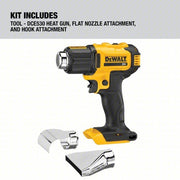 DeWalt DCE530B Heat Gun 20V DC, 500° to 750° F, 6.7 cfm Air Volume