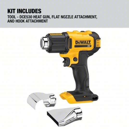 DeWalt DCE530B Heat Gun 20V DC, 500° to 750° F, 6.7 cfm Air Volume