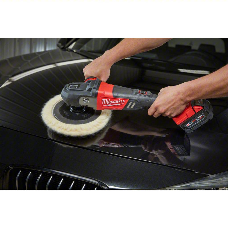 Milwaukee 2738-20 Cordless Polisher M18, Bare Tool, 7 in Backing Pad, Rotary, Hook and Loop, Variable Speed