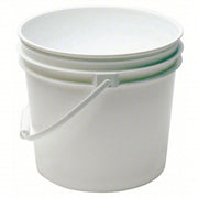 Redwood ROP2110-WP Pail 1 gal, Open Head, Plastic, 8 1/4 in, 7 3/8 in Overall Ht, Round, White