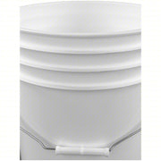 Redwood ROP2150-WM Pail 5 gal, Open Head, Plastic, 12 3/8 in, 14 3/4 in Overall Ht, Round, White
