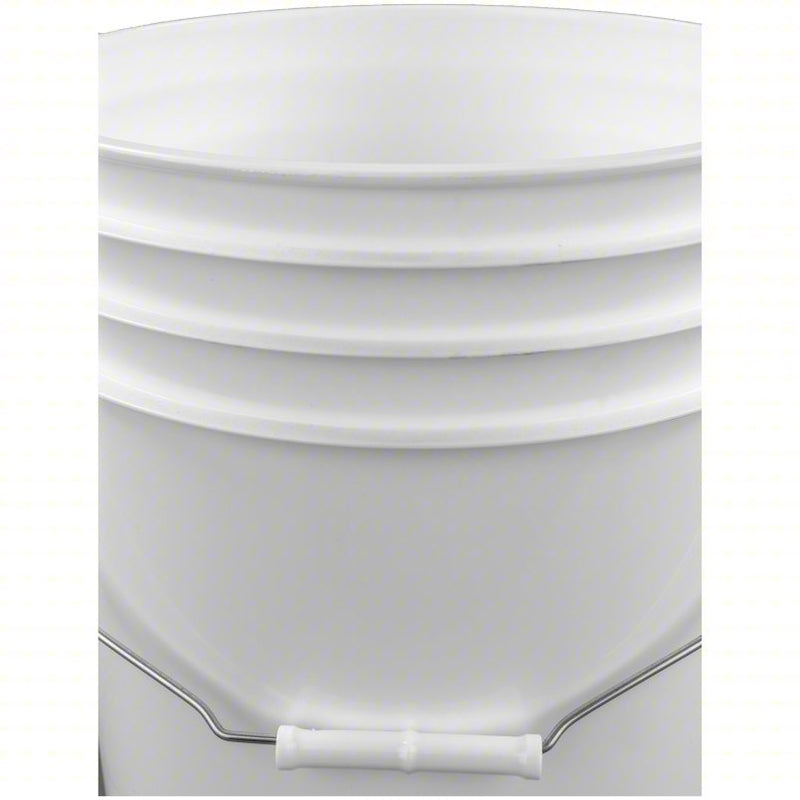 Redwood ROP2150-WM Pail 5 gal, Open Head, Plastic, 12 3/8 in, 14 3/4 in Overall Ht, Round, White