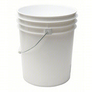 Redwood ROP2150-WM Pail 5 gal, Open Head, Plastic, 12 3/8 in, 14 3/4 in Overall Ht, Round, White