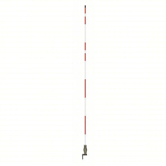 Redwood 2673-00004 Hydrant Marker, 7 ft., Fiberglss, White/Red