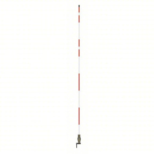 Redwood 2673-00004 Hydrant Marker, 7 ft., Fiberglss, White/Red