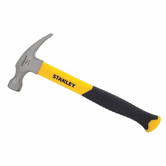 Stanley STHT51511 16 oz Straight Claw Hammer Hammer, 12 in L Fiberglass Handle, Steel Head