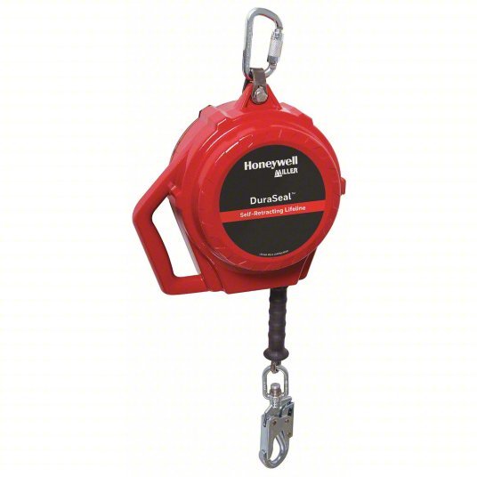 Honeywell SSRL50S1 Self-Retracting Lifeline Steel Snap Hook Anchor, Harness Steel Carabiner, Sealed