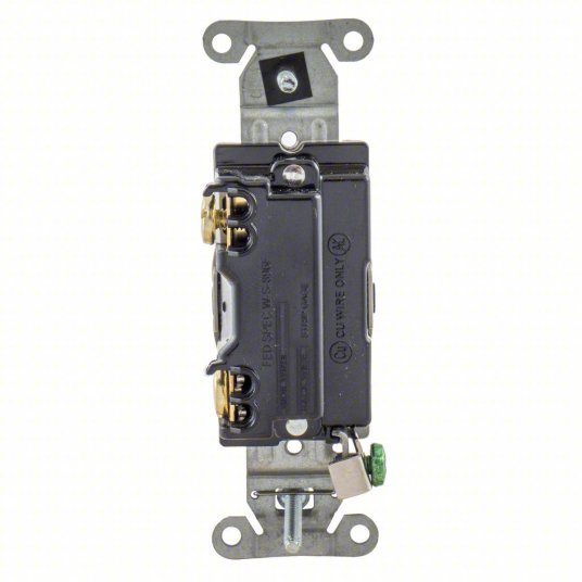 Hubbell CSB120I Wall Switch Toggle Switch, Single Pole, Ivory, 20 A, Screw Terminals
