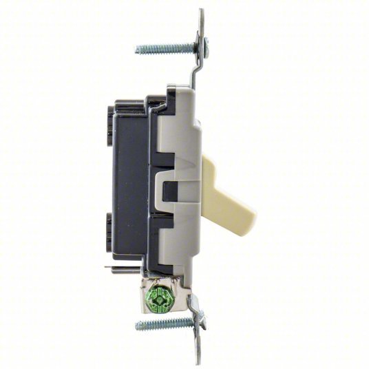 Hubbell CSB120I Wall Switch Toggle Switch, Single Pole, Ivory, 20 A, Screw Terminals