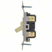 Hubbell CSB120I Wall Switch Toggle Switch, Single Pole, Ivory, 20 A, Screw Terminals