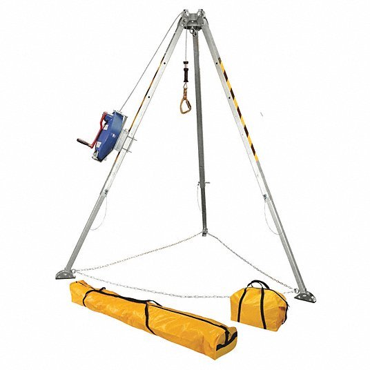 Falltech G7508 Confined Space Tripod, Aluminum, Blue