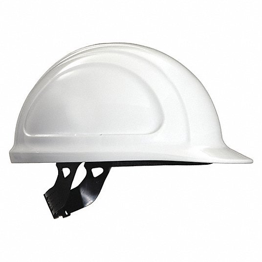 Honeywell North N10010000 Hard Hat White, No Graphics, Pinlock, Polyethylene, Side-Slots,