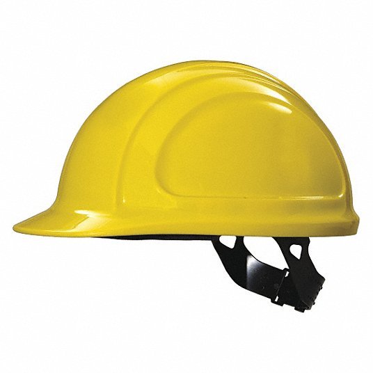 Honeywell North N10020000 Hard Hat Yellow, No Graphics, Pinlock, Polyethylene, Side-Slots