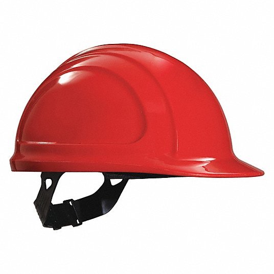 Honeywell North N10150000 Hard Hat Red, No Graphics, Pinlock, Polyethylene, Side-Slots