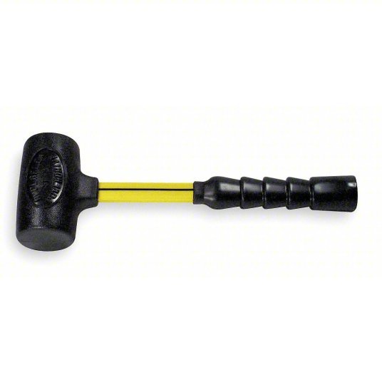 Nupla 6894103 Dead Blow Hammer Fiberglass Handle, 3 lb Head Wt, 2 1/2 in Hammer Face Dia, 14 in Overall Lg
