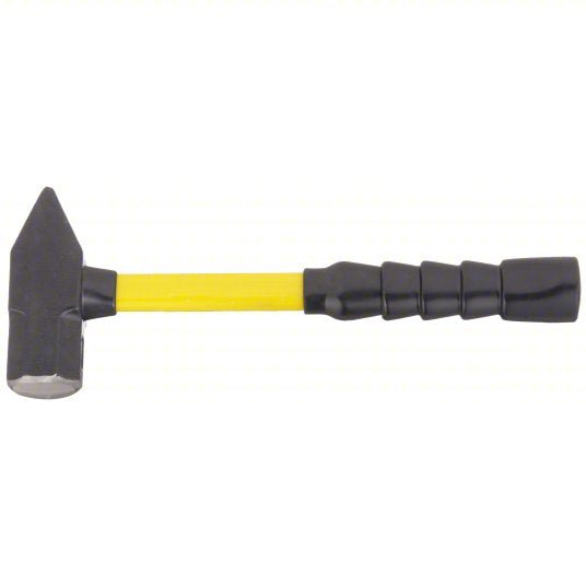 Nupla 6894122 Cross Pein Hammer Fiberglass, Steel, 4 lb Head Wt, 1 5/8 in Face Dia, 14 in Overall Lg, Ribbed Grip