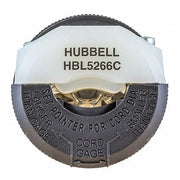 Hubbell HBL5266C Straight Blade Plug, Male, NEMA 5-15P, 15 A, 125V AC, 2 Poles, 3 Blades, Black/White