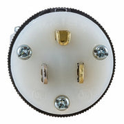 Hubbell HBL5266C Straight Blade Plug, Male, NEMA 5-15P, 15 A, 125V AC, 2 Poles, 3 Blades, Black/White