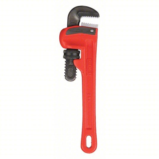 Ridgid 31005 Heavy-Duty Pipe Wrench Cast Iron, 1 in Jaw Capacity, Serrated, 8 in Overall Lg, I-Beam