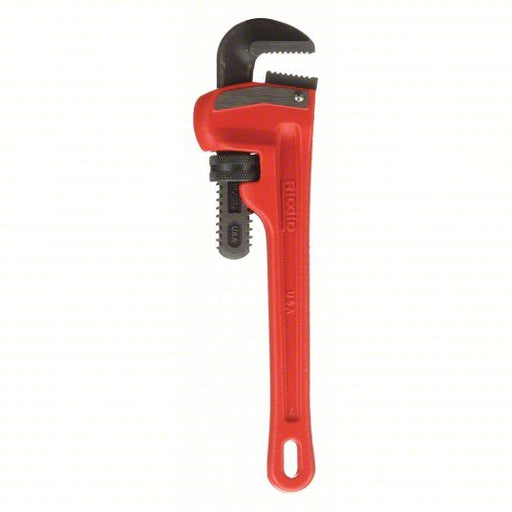 Ridgid 31010 Heavy-Duty Pipe Wrench 1 1/2 in Jaw Capacity, Serrated, 10 in Overall Lg, I-Beam
