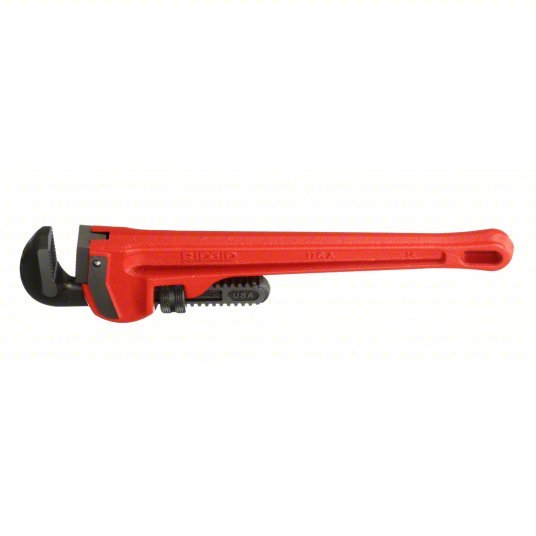 Ridgid 31020 Heavy-Duty Pipe Wrench Cast Iron, 2 in Jaw Capacity, Serrated, 14 in Overall Lg, I-Beam