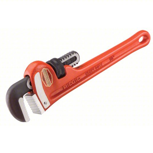 Ridgid 31025 Heavy-Duty Pipe Wrench Cast Iron, 2 1/2 in Jaw Capacity, Serrated, 18 in Overall Lg, I-Beam
