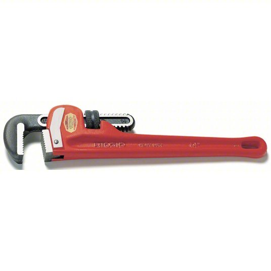 Ridgid 31025 Heavy-Duty Pipe Wrench Cast Iron, 2 1/2 in Jaw Capacity, Serrated, 18 in Overall Lg, I-Beam