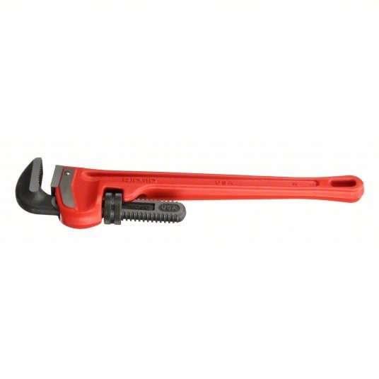 Ridgid 31025 Heavy-Duty Pipe Wrench Cast Iron, 2 1/2 in Jaw Capacity, Serrated, 18 in Overall Lg, I-Beam