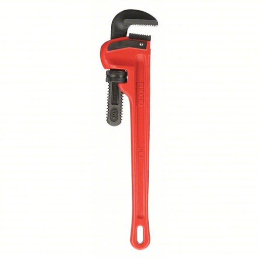 Ridgid 31025 Heavy-Duty Pipe Wrench Cast Iron, 2 1/2 in Jaw Capacity, Serrated, 18 in Overall Lg, I-Beam
