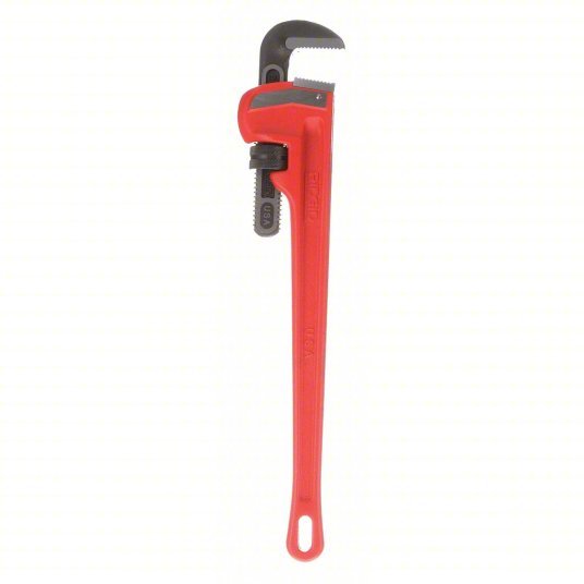 Ridgid 31030 Heavy-Duty Pipe Wrench Cast Iron, 3 in Jaw Capacity, Serrated, 24 in Overall Lg, I-Beam