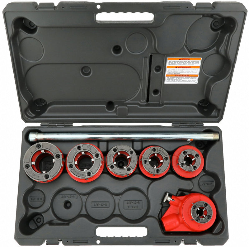 Ridgid 12-R Manual Ratchet Pipe Threader, Pipe Threading, 6 Die Heads, NPT, 6 Dies, Right Hand