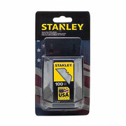 Stanley 11-921A 2-7/16 in. x 3/4 in. x 0.03125 in. Steel 2-Point Utility Blade (100-Pack)