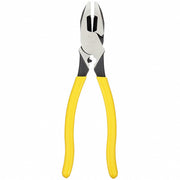 Klein D213-9NE-CR Linemans Plier: Flat, 9 3/8 in Overall Lg, 1 5/8 in Jaw Lg, 1 1/4 in Jaw Wd, 5/8 in Jaw Thick, Steel