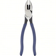 Klein D213-9NE Linemans Plier Flat, 9 3/8 in Overall Lg, 1 5/8 in Jaw Lg, 1 1/4 in Jaw Wd, 5/8 in Jaw Thick, Blue