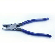 Klein D213-9NE Linemans Plier Flat, 9 3/8 in Overall Lg, 1 5/8 in Jaw Lg, 1 1/4 in Jaw Wd, 5/8 in Jaw Thick, Blue