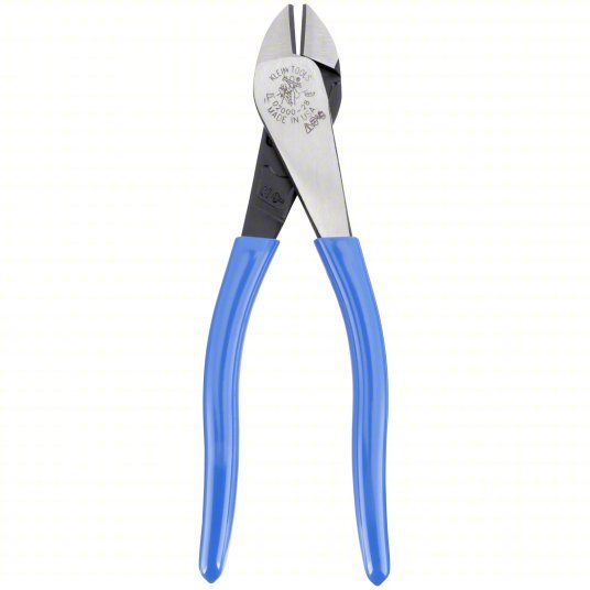 Klein D2000-28 High Leverage Diagonal Cutting Plier Std, Straight, Oval, 7/8 in Jaw Lg, 1 1/4 in Jaw Wd, 6 - 8 in